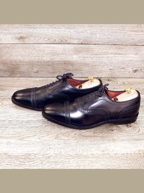 * NIB * $425 Allen Edmonds STRAND 13 B Narrow Black * add $15 new Trees main image 6